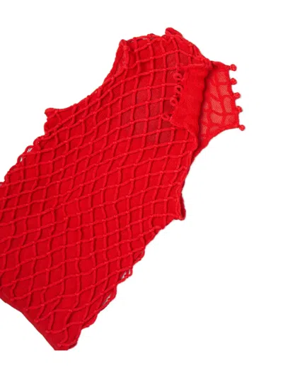 Isa Boulder Macramist Top In Red