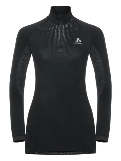 Odlo Perforated High-neck Top In Black