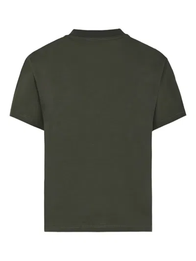Balmain Logo-embroidered T-shirt In Gray