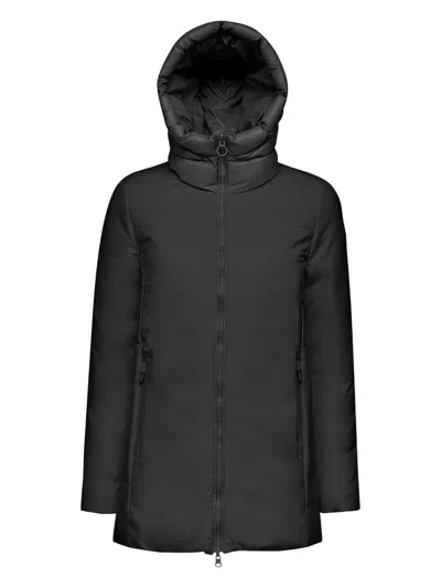 Geox Spherica Hooded Jacket In Black