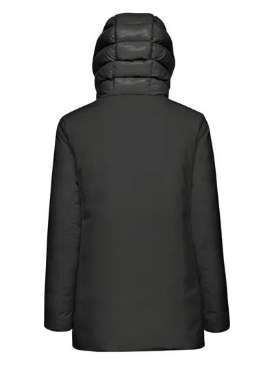 Geox Spherica Hooded Jacket In Black