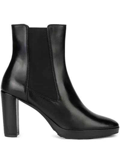 Geox Walk Pleasure Elastic-panel Block-heel Booties