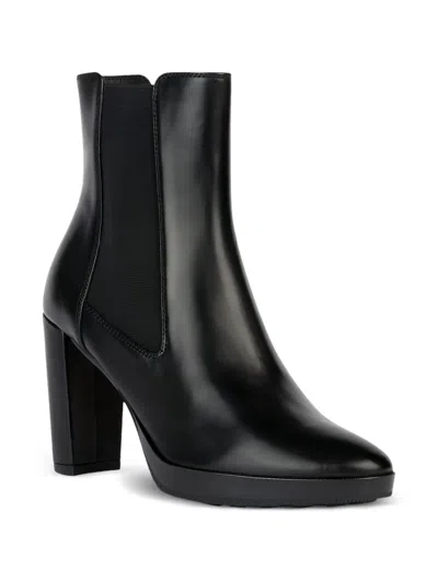 Geox Walk Pleasure Elastic-panel Block-heel Booties
