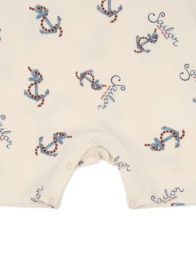 Konges Sløjd Anchor-print Short-sleeve Romper In White