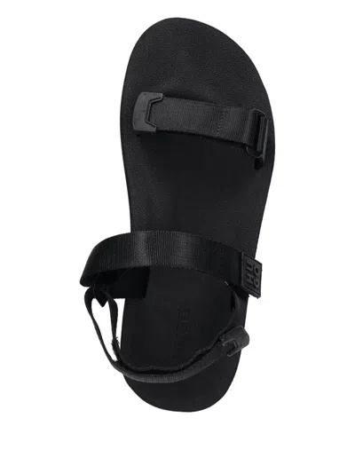 Hugo Boss Platform Strap Sandals In Black
