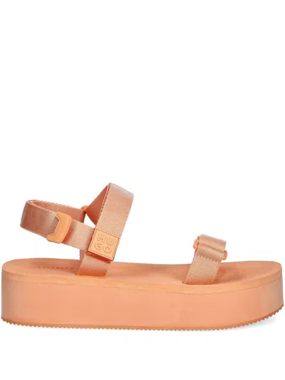 Hugo Boss Platform Sandals In Orange