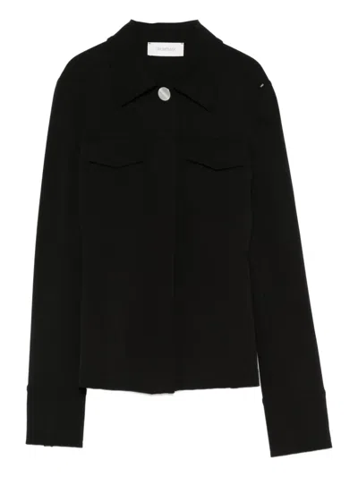 Sportmax Tailored Suit With Relaxed Fit And Vertical Cuts In Black