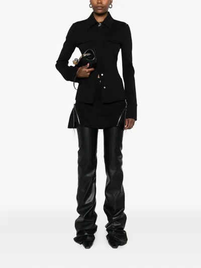 Sportmax Tailored Suit With Relaxed Fit And Vertical Cuts In Black