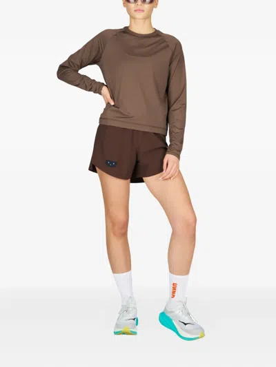 Unna Logo-patch Elastic-waist Shorts