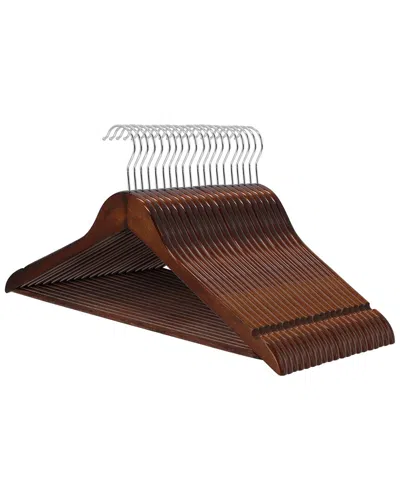 Megachef 20pc Acacia Wood Swivel Hook Hanger Set In Brown