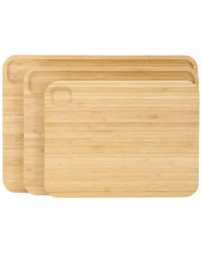Megachef 3pc Bamboo Cutting In Brown