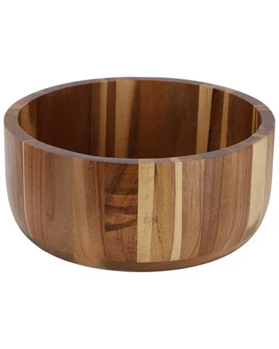 Megachef 10.5in Large Acacia Wood Salad Bowl In Brown
