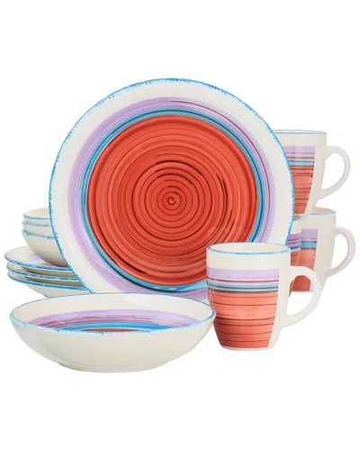 Gibson Home Richvale 12pc Round Durastone Dinnerware Set In Multi