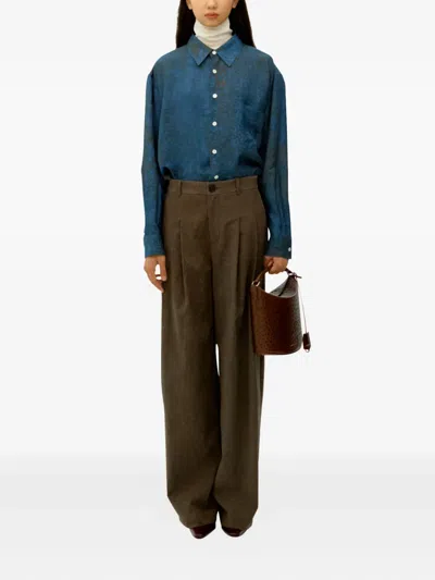 Umber Postpast Two-tuck Trousers