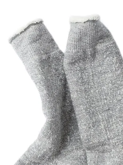 Rototo Double-face Crew Socks In Gray