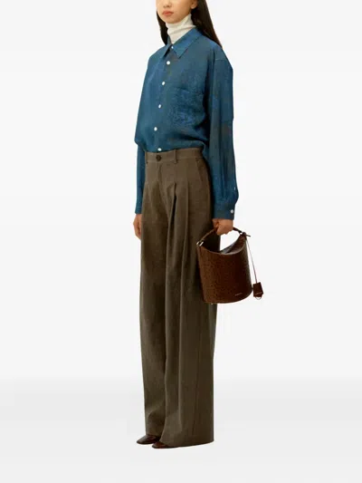Umber Postpast Two-tuck Trousers