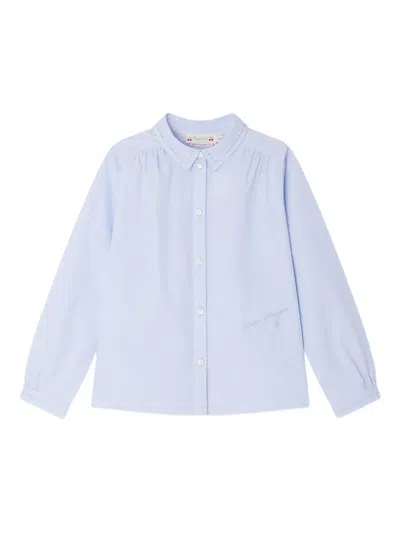 Bonpoint Basiline Cotton Shirt In Blue