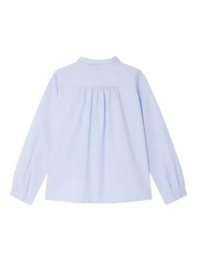 Bonpoint Basiline Cotton Shirt In Blue