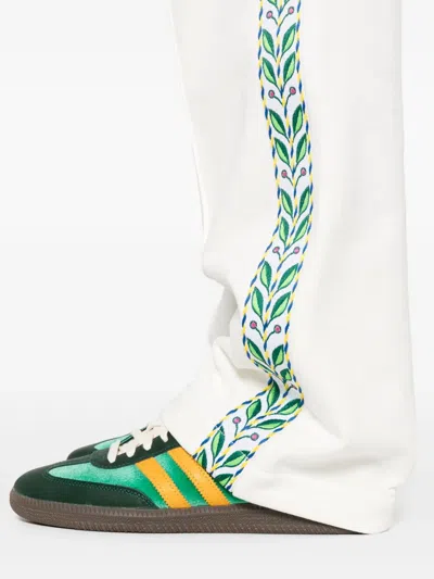 Casablanca Laurel Jacquard Tape Track Pants In White