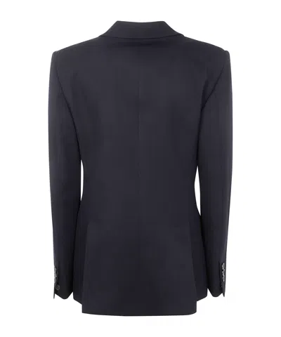 Dsquared2 "carolyn" Double Breasted Peak Jacket In Gray