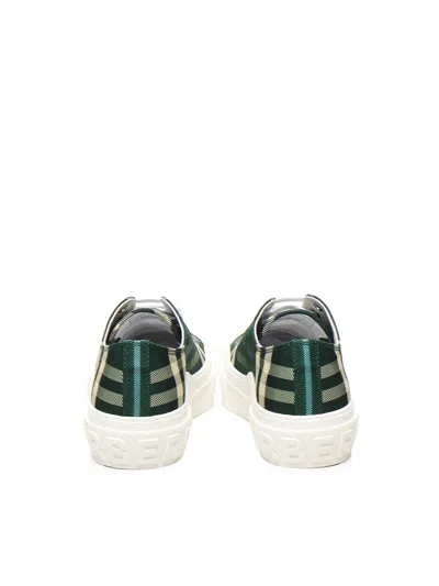 Burberry Check Nylon Blend Sneakers