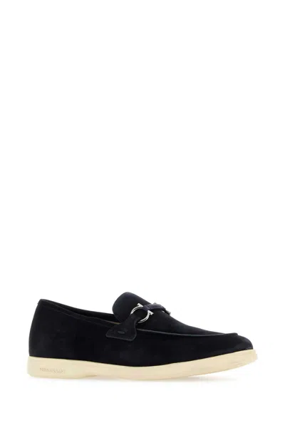 Ferragamo Leather Loafers With Gancini Ornament