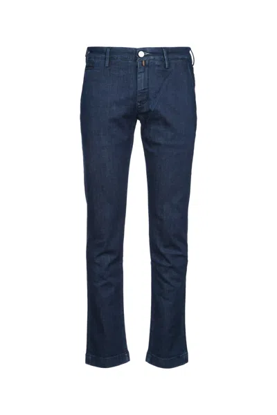 Jacob Cohen Trousers With Belt Loops And Pockets In Blue