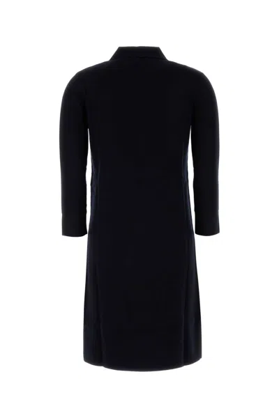 Max Mara Midnight Blue Viscose Blend Dress In Black