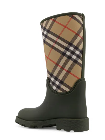 Burberry Marsha Stamp High Synthetic Rubber Rain Boots