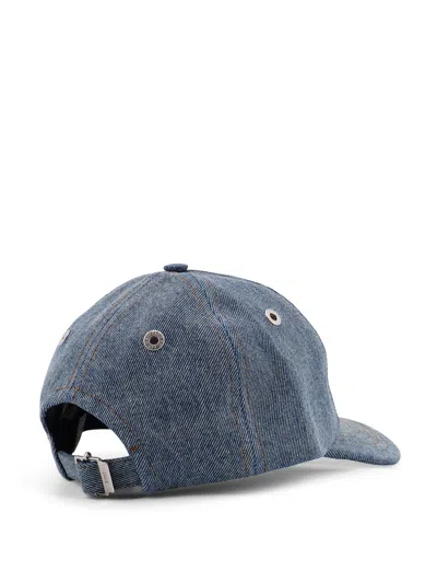 Ami Alexandre Mattiussi Denim Baseball Hat In Blue