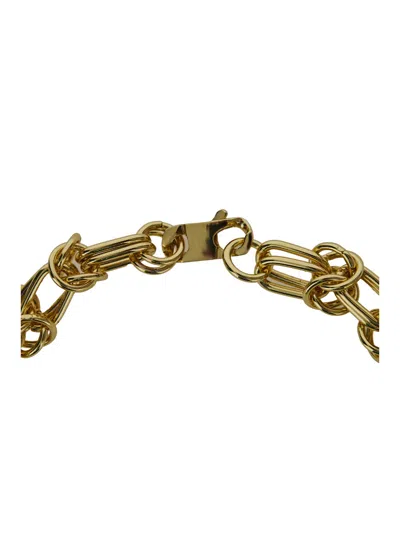 Federica Tosi Cecile Twisted Chain Necklace In 18k Plated Bronze Woman