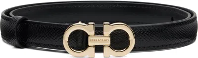 Ferragamo Black Sized Gancini Belt