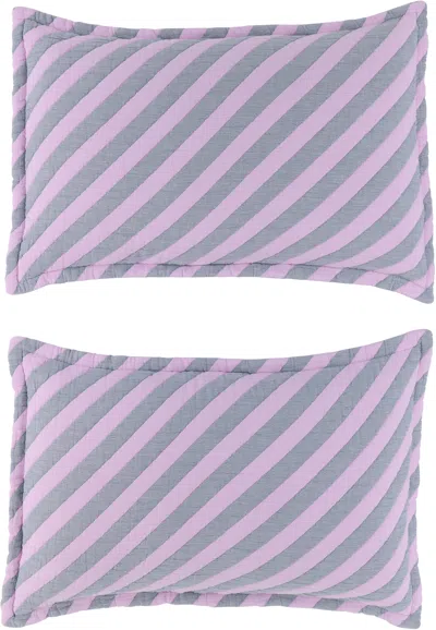 Dusen Dusen Pink & Gray Rose Tilt Coverlet Bed Set, Full/queen