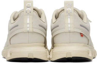 On Beige Cloud 6 Waterproof Sneakers In White