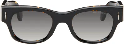 Cutler And Gross Black & Brown The Great Frog Edition Halen Square Sunglasses