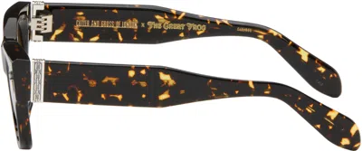 Cutler And Gross Black & Brown The Great Frog Edition Halen Square Sunglasses