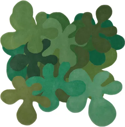 Rashelle Ssense Exclusive Green Flubber Traffic Rug, 6 Ft