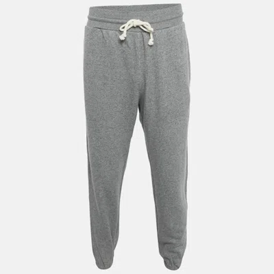 Pre-owned John Elliott Grey Melange French Terry Sweatpants Xxl In Gray