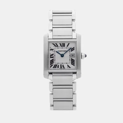 Pre-owned Cartier Tank Francaise Medium Model W51011q3 25 Mm X 29.5 Mm