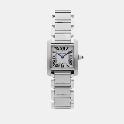 Pre-owned Cartier Tank Francaise Small Model W51008q3 25.2 Mm X 20.3 Mm