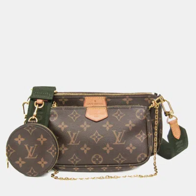 Pre-owned Louis Vuitton Monogram Multi Pochette Accessoires Pouch Shoulder Bag Khaki Monogram