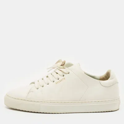 Pre-owned Axel Arigato White Leather Clean 90 Low Top Sneakers Size 38