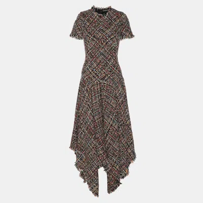 Pre-owned Alexander Mcqueen Multicolor Tweed Wishing Tree Dress S