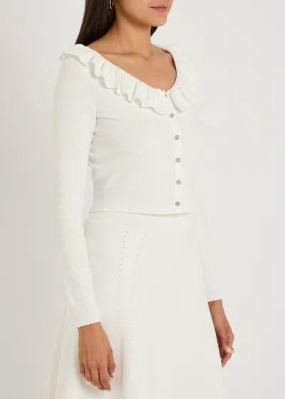 Needle & Thread Pointelle Stretch-knit Cardigan