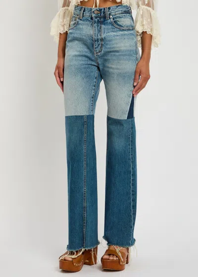 Chloé Patchwork Rigid High-rise Flared-leg Jeans