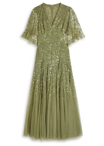 Needle & Thread Dappled Sequin-embellished Tulle Gown