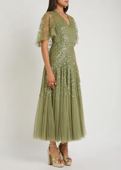 Needle & Thread Dappled Sequin-embellished Tulle Gown