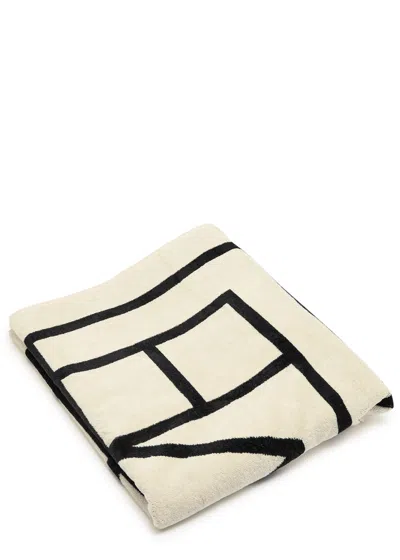 Totême Toteme Monogram-jacquard Beach Towel In Multi