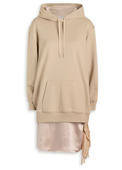 3.1 Phillip Lim Detachable-sweatshirt Cotton And Satin Mini Dress