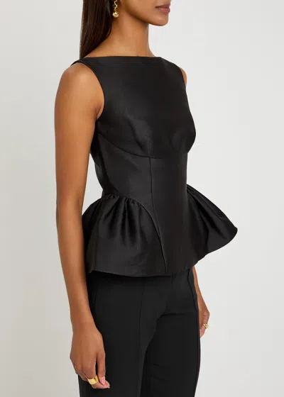 Roland Mouret Gathered Taffeta Top